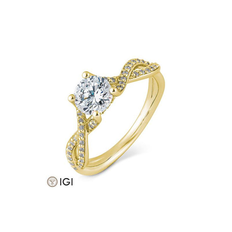 Breuning 4er Krappe Verlobungsring mit Diamanten - 41/06274