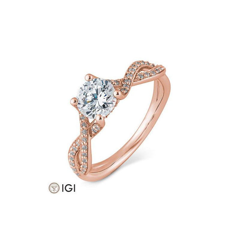 Breuning 4er Krappe Verlobungsring mit Diamanten - 41/06274