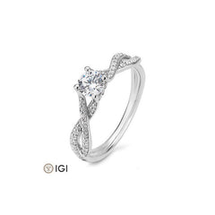 Bague de fiançailles Breuning à 4 griffes avec diamants de laboratoire - 41062740