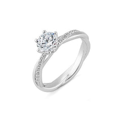 Breuning 6er Krappe Verlobungsring mit Diamanten - 41/06252