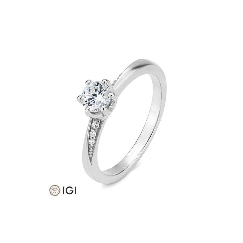 Breuning 6er Krappe Verlobungsring mit Diamanten - 41/06255
