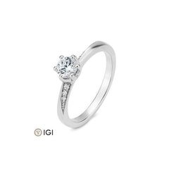 Breuning 6er Krappe Verlobungsring mit Diamanten - 41/06255