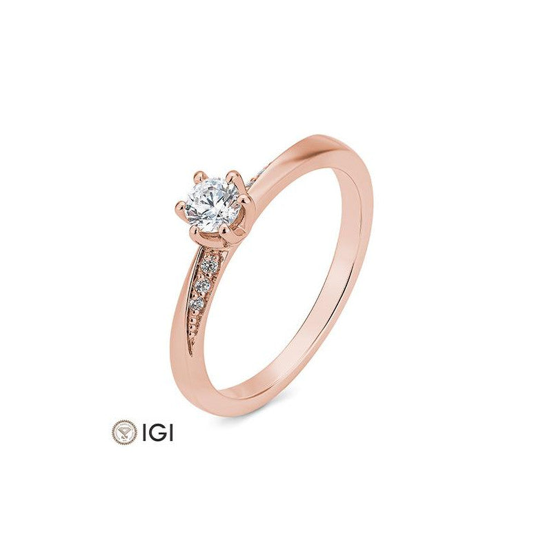 Breuning 6er Krappe Verlobungsring mit Diamanten - 41/06255