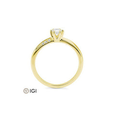 Bague de fiançailles Breuning à six griffes avec diamants de laboratoire - 41062550