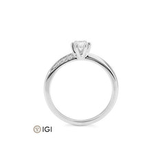 Bague de fiançailles Breuning à six griffes avec diamants de laboratoire - 41062550