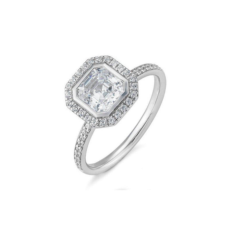 Breuning Asscher Verlobungsring mit Diamanten - 41/06326