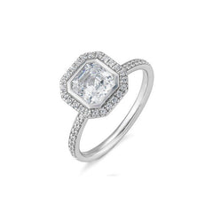 Breuning Asscher Verlobungsring mit Diamanten - 41/06326