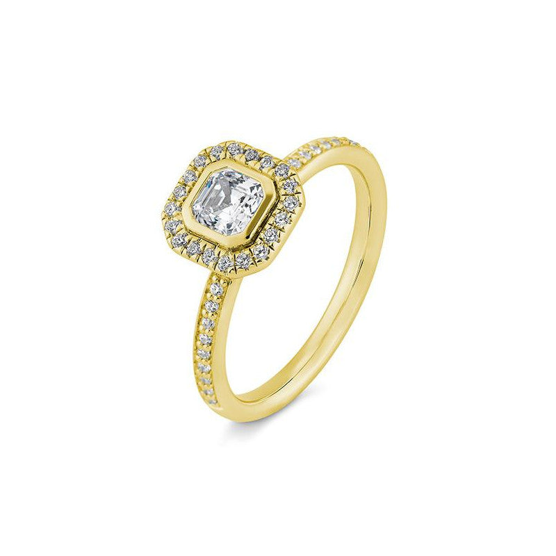 Breuning Asscher Verlobungsring mit Diamanten - 41/06326