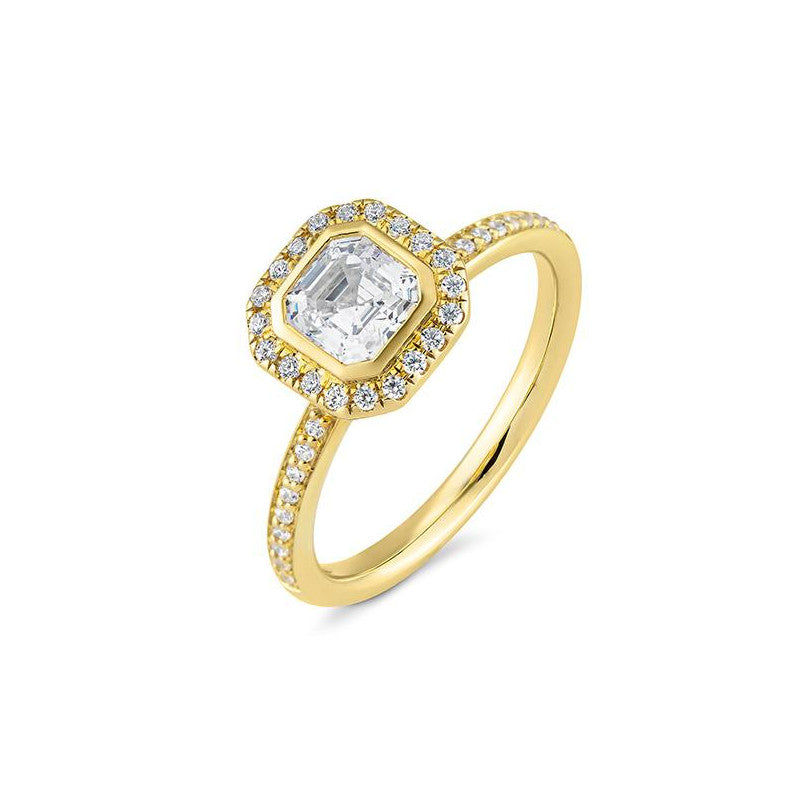 Breuning Asscher Verlobungsring mit Diamanten - 41/06326
