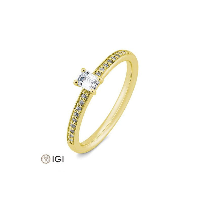 Breuning Baguette Verlobungsring mit Diamanten - 41/06231