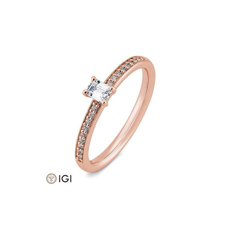 Breuning Baguette Verlobungsring mit Diamanten - 41/06231