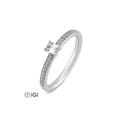 Breuning Baguette Verlobungsring mit Diamanten - 41/06231
