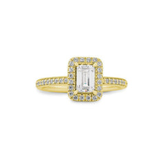 Breuning Emerald Verlobungsring mit Labordiamanten - 41063290