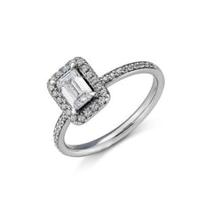 Breuning Emerald Verlobungsring mit Labordiamanten - 41063290