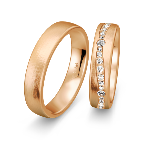 Breuning Inspiration Trauringe mit 25 Diamant - 48/04252 & 48/04251