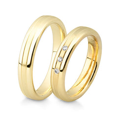 Breuning Klassik Trauringe mit Diamant - 48/04020 & 48/04019