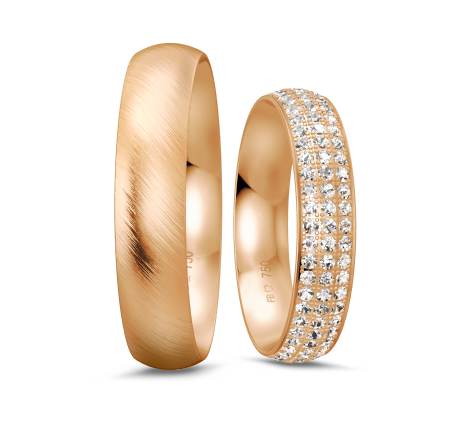 Breuning Lounge Trauringe mit 147 Diamanten 0,956 ct./ges. - 48/05172 & 48/05171