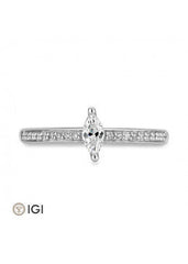 Breuning Navette Verlobungsring mit Diamanten