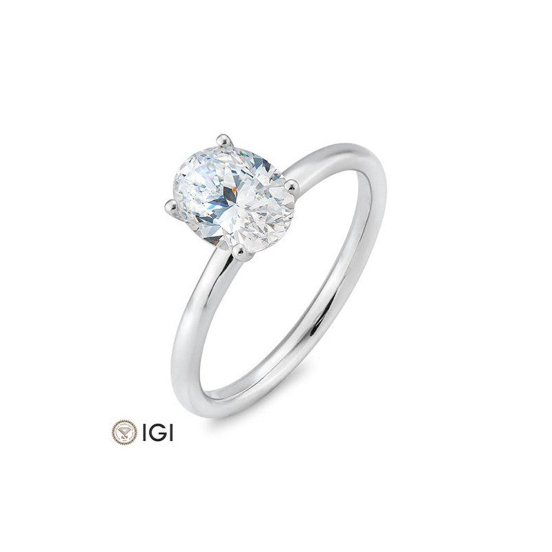 Breuning Ovale Verlobungsring mit Diamant - 41/06323