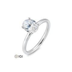 Breuning Ovale Verlobungsring mit Diamant - 41/06323