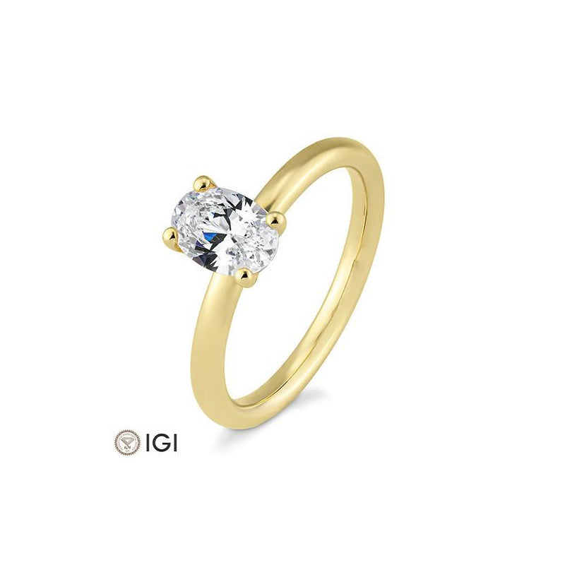 Breuning Ovale Verlobungsring mit Diamant - 41/06323