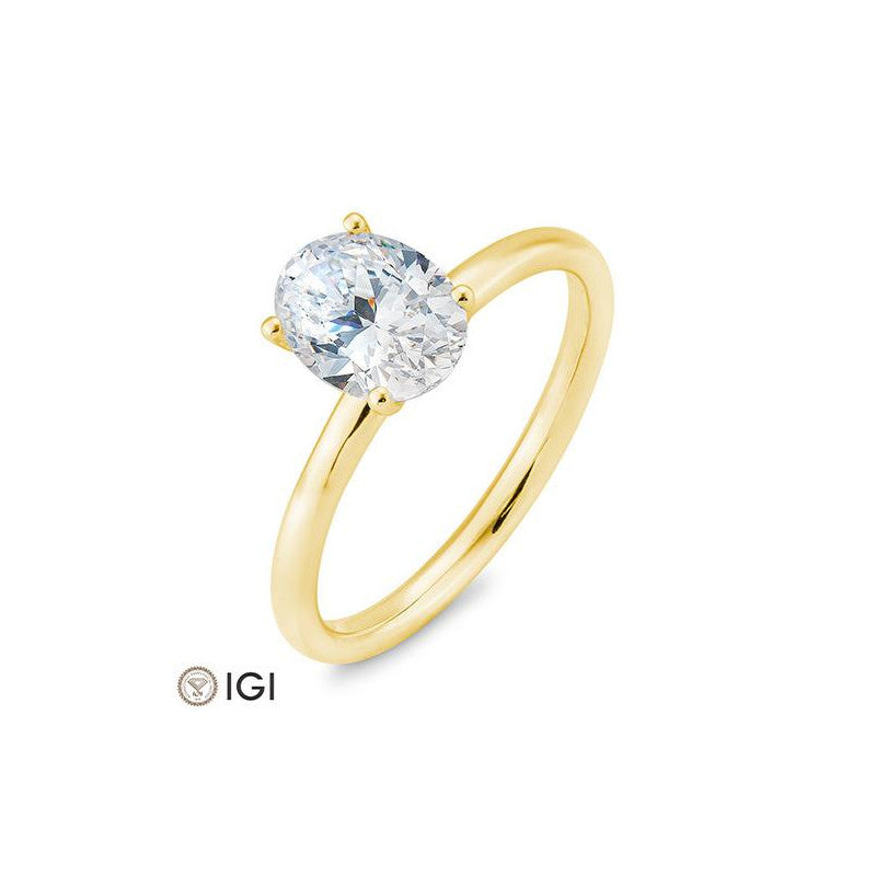 Breuning Ovale Verlobungsring mit Diamant - 41/06323