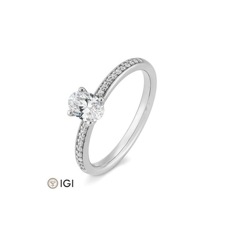Breuning Ovale Verlobungsring mit Diamanten - 41/06234