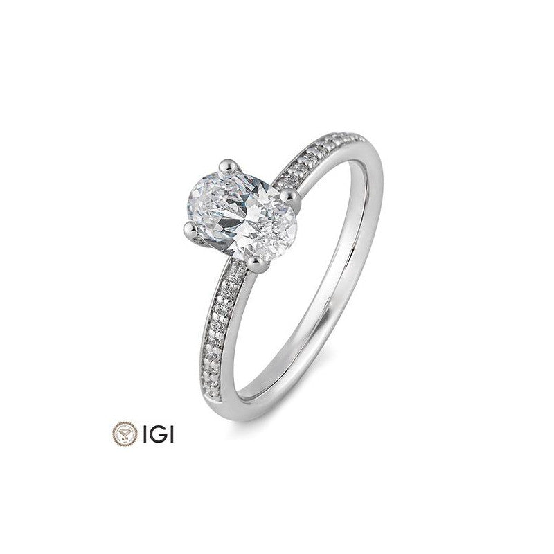 Breuning Ovale Verlobungsring mit Diamanten - 41/06234