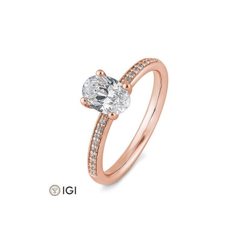 Breuning Ovale Verlobungsring mit Diamanten - 41/06234