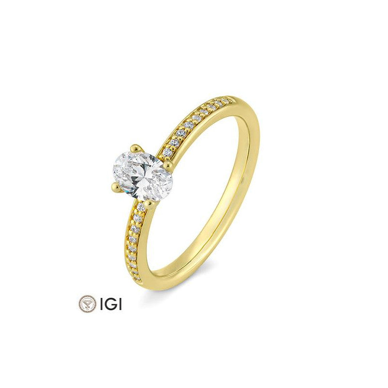 Breuning Ovale Verlobungsring mit Diamanten - 41/06234