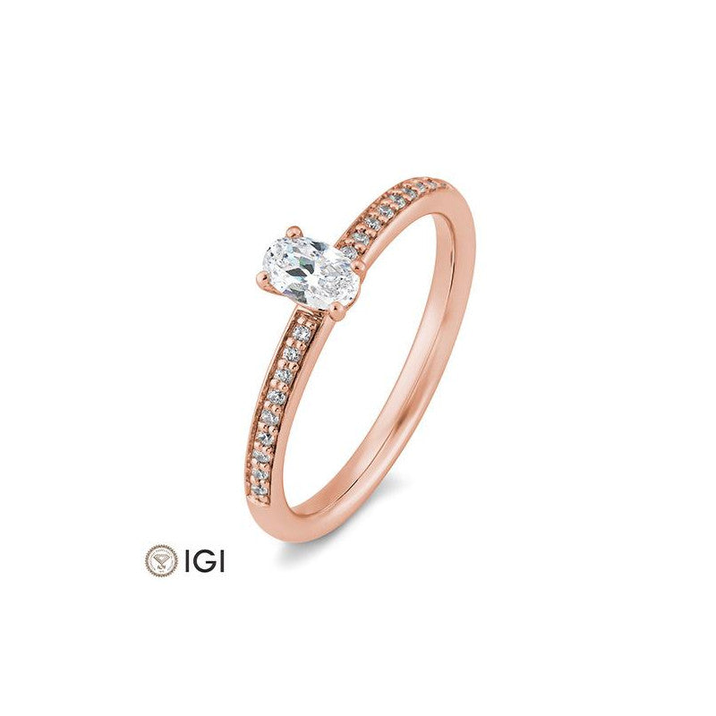 Breuning Ovale Verlobungsring mit Diamanten - 41/06234