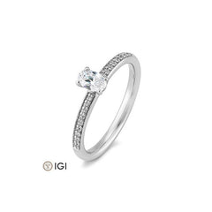 Breuning Ovale Verlobungsring mit Diamanten - 41/06234