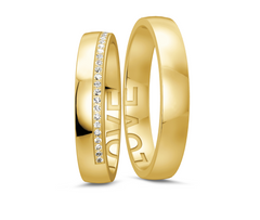 Alliances Breuning Secret Promise avec 25 diamants - 48/06657 &amp; 48/06658