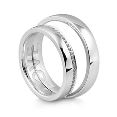 Alliances Breuning Secret Promise avec 25 diamants - 48/06657 &amp; 48/06658