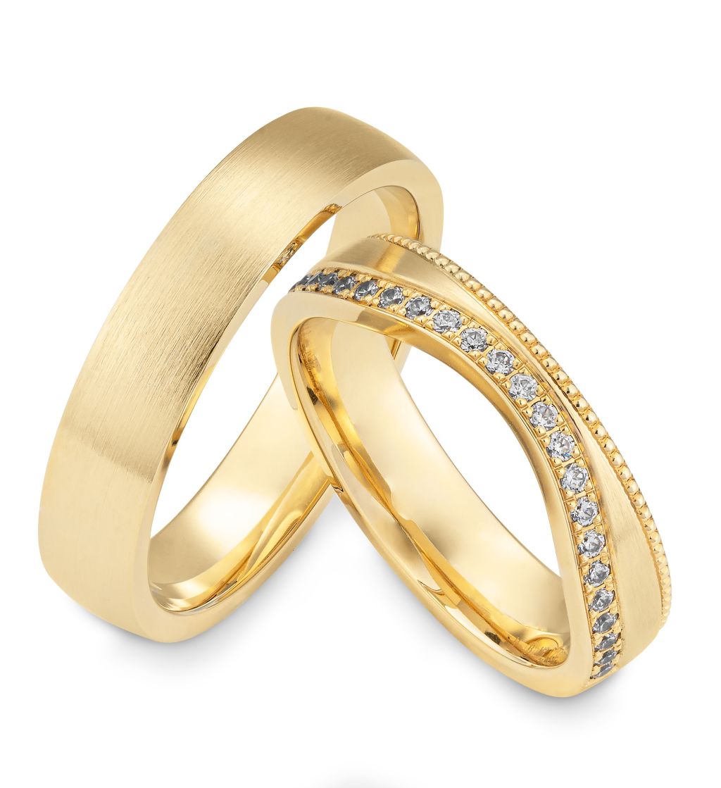 Breuning Trauringe Phoenix mit Diamanten - 48/06702 & 48/06701