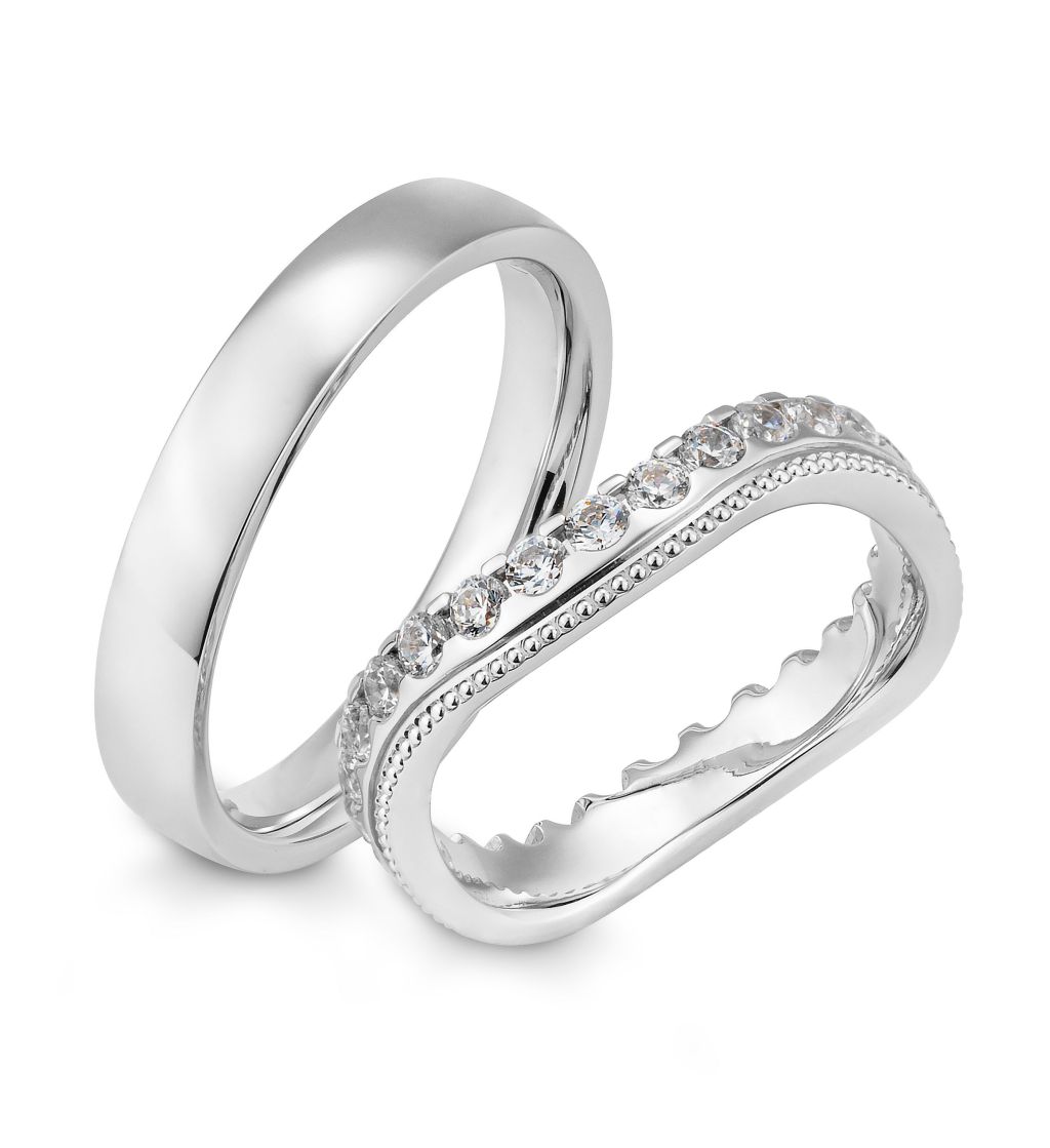 Breuning Trauringe Phoenix mit Diamanten - 48/06706 & 48/06705