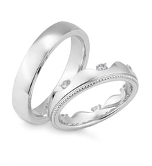Breuning Trauringe Phoenix mit Diamanten - 48/06708 - 48/06707