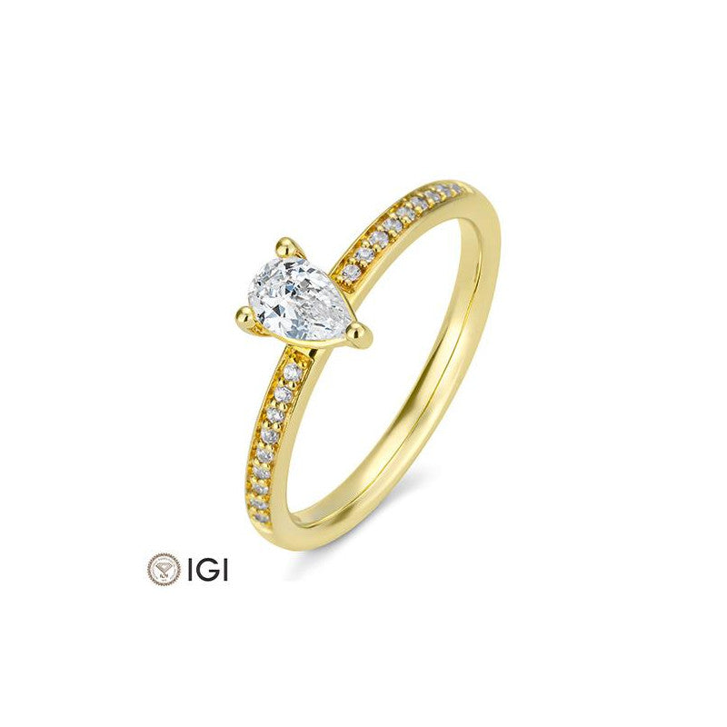 Breuning Tropfen Verlobungsring mit Diamanten - 41/06243