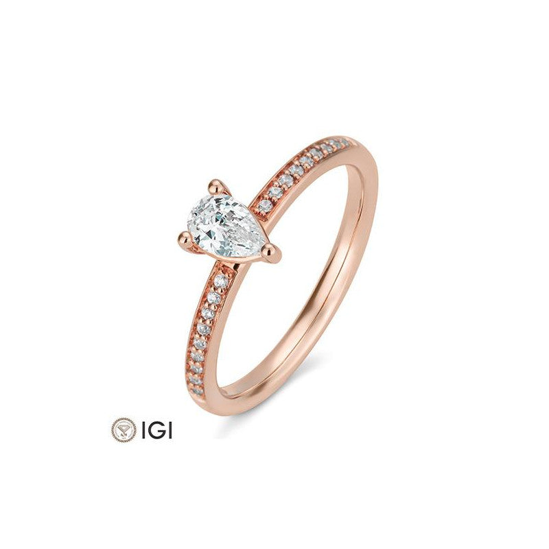 Breuning Tropfen Verlobungsring mit Diamanten - 41/06243