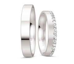 Breuning Trust Trauringe mit 36 Diamanten 0,72 ct. - 48/06624 & 48/06623