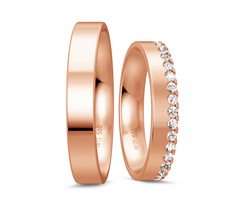 Breuning Trust Trauringe mit 36 Diamanten 0,72 ct. - 48/06624 & 48/06623
