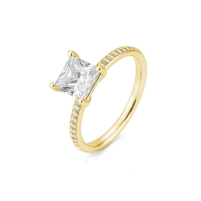 Breuning Verlobungsring Carree mit Diamanten - 41/06332
