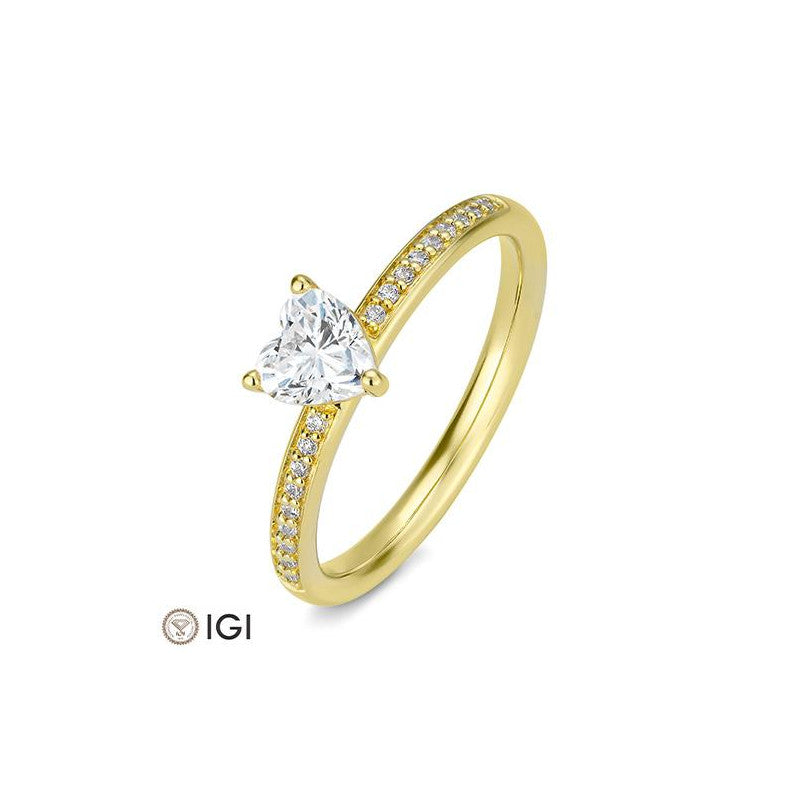 Breuning Verlobungsring Herz mit Diamanten - 41/06240
