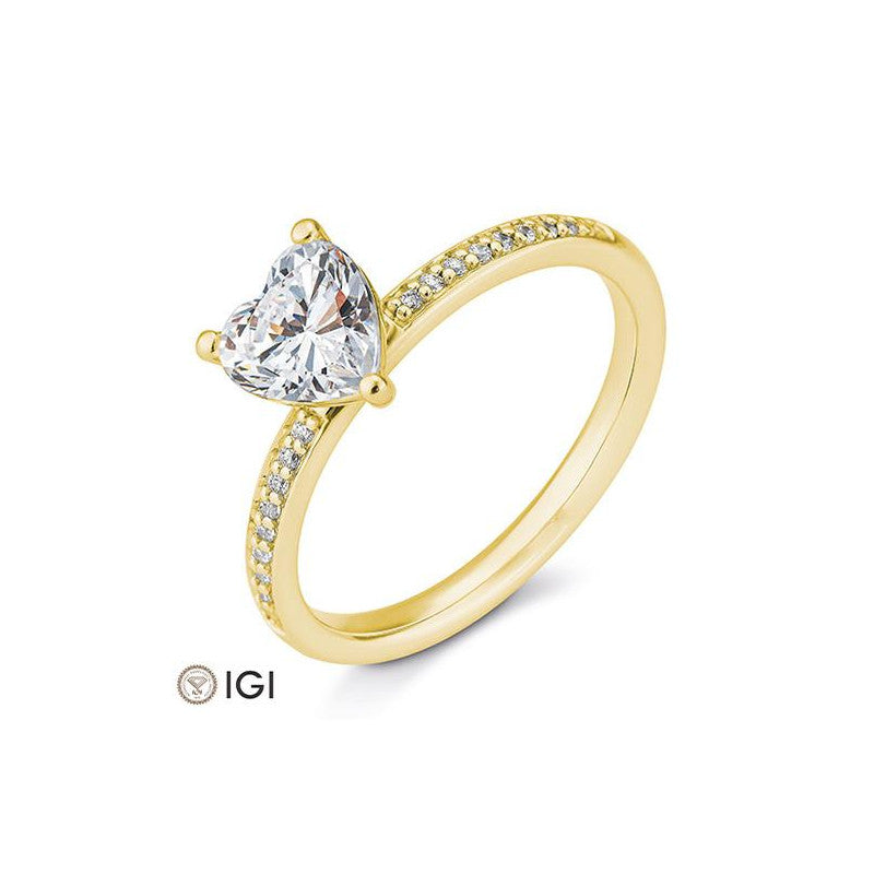 Breuning Verlobungsring Herz mit Diamanten - 41/06240