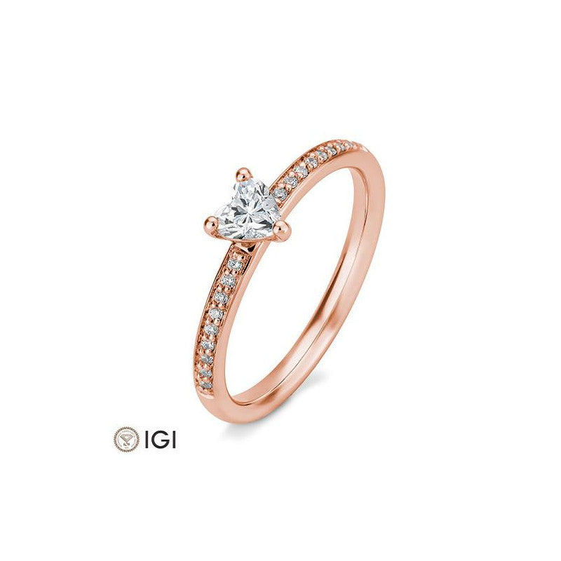 Breuning Verlobungsring Herz mit Diamanten - 41/06240