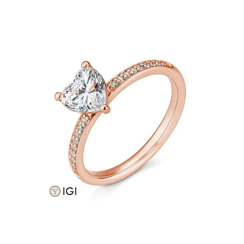 Breuning Verlobungsring Herz mit Diamanten - 41/06240