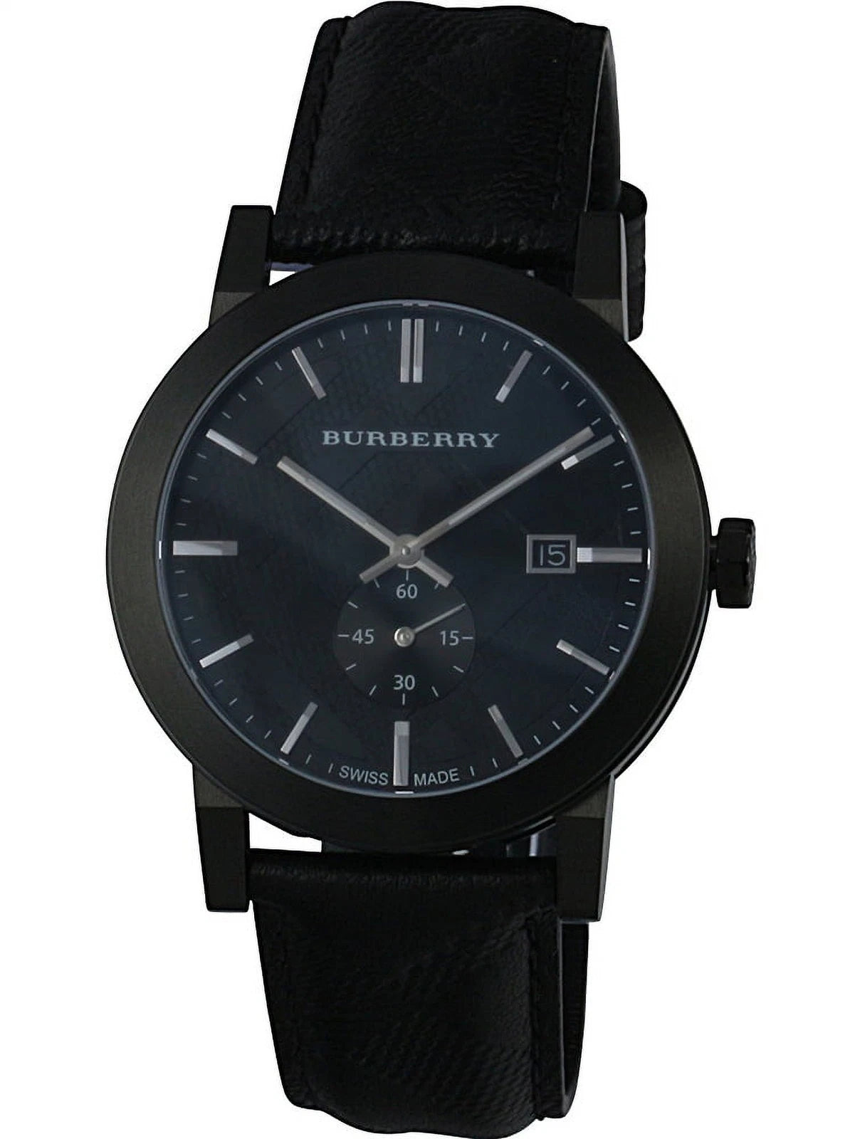 Burberry The City Herrenuhr - Schwarz Leder - BU9906