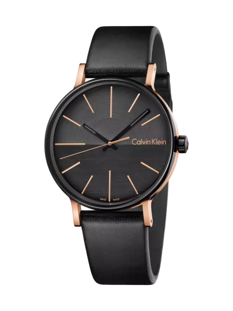Calvin Klein CK Boost Schwarz Leder Herrenuhr - K7Y21TCZ