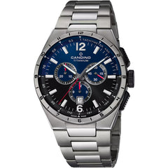Candino Swiss Made Titanium Herrenuhr Blau-Schwarz 43 mm - C4603/M