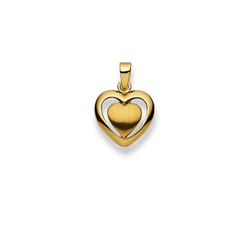 Herzanhänger 18 Karat Gelbgold 750 - 13x12 mm